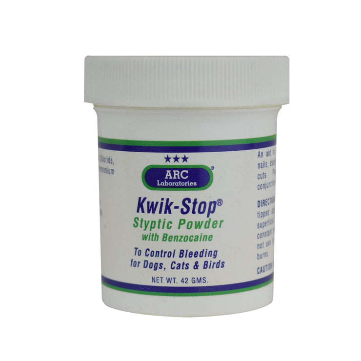 KWIK STOP STYPTIC POWDER WITH BENZOCAINE - Mike's Falconry Supplies
