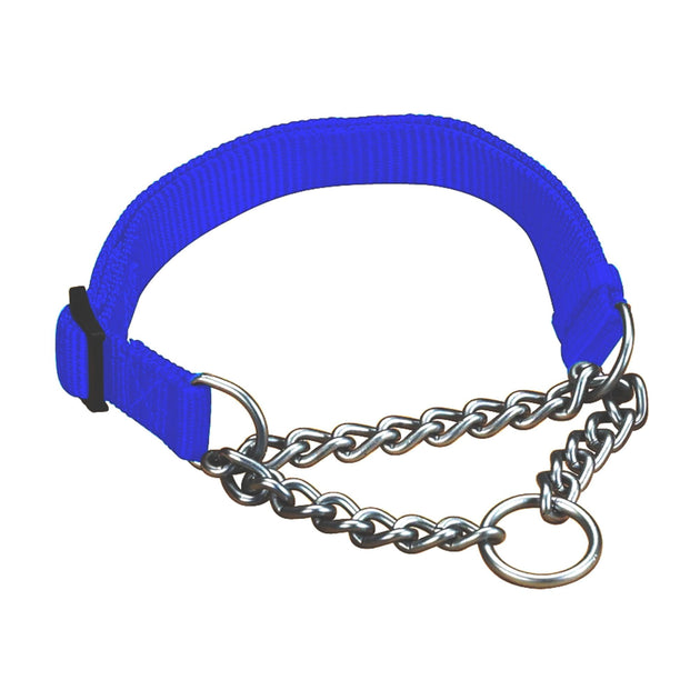Adjustable Chain Martingale Collar with Nylon Miracle Pet