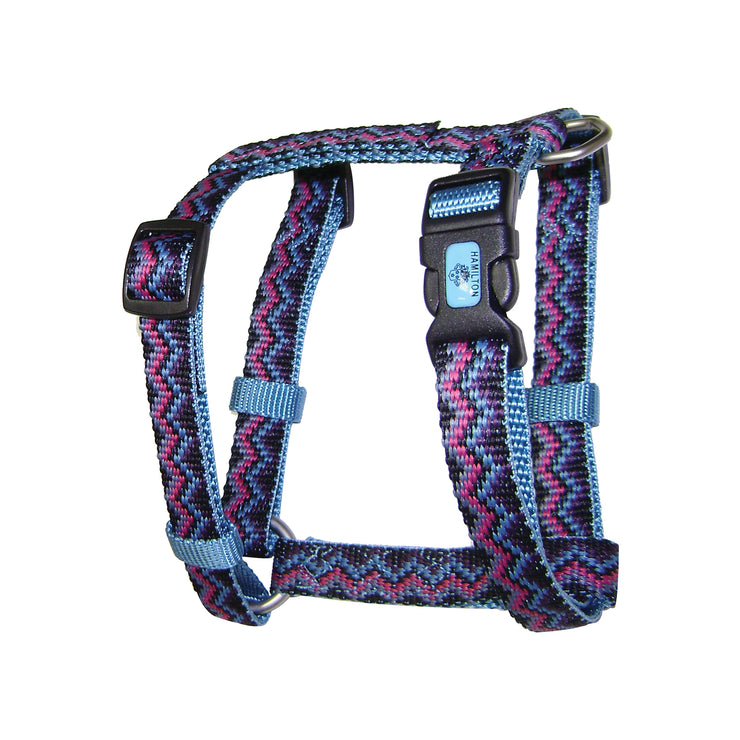 Comfort Weave Print Harnesses with Brushed Nickel