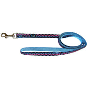 Single Thick 4' Weave Print Leashes with Brushed Nickel Finish