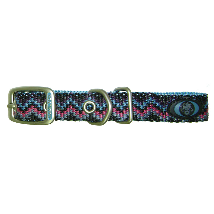 Weave Buckle Collar with Brushed Nickel Finish