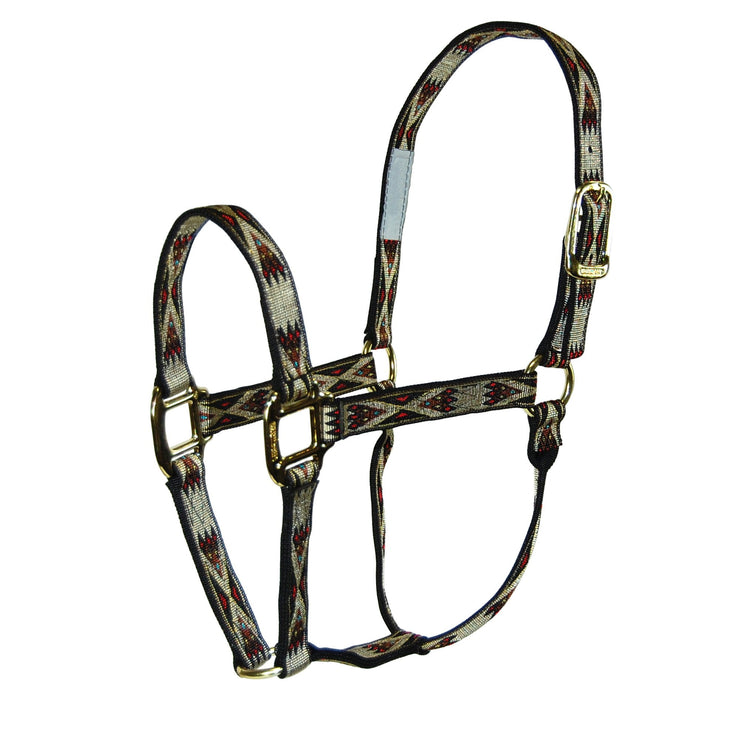 1" Quality Nylon Halters with Southwest Overlay - Halter - Hamilton - Miracle Corp